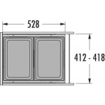 3619-731 Euro Cargo 45 Waste Bin with Soft Closing